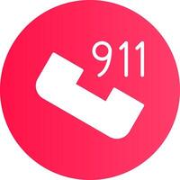 Call 911 Creative Icon Design vector