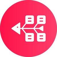 Fishbone Diagram Creative Icon Design vector