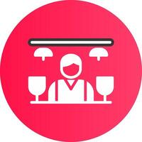 Bar Counter Creative Icon Design vector