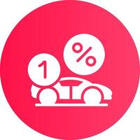 First Car Discount Creative Icon Design vector