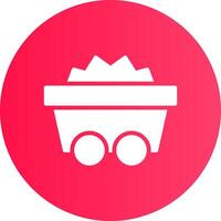 Mine Cart Creative Icon Design vector