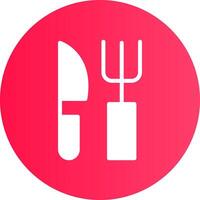 Fork and Knife Creative Icon Design vector