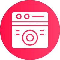 Washing Machine Creative Icon Design vector