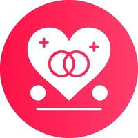 Glyph Gradient Circle Design vector
