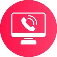 Phone Call Creative Icon Design vector