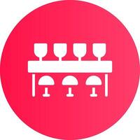 Bar Counter Creative Icon Design vector