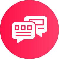 Chat Bubble Creative Icon Design vector