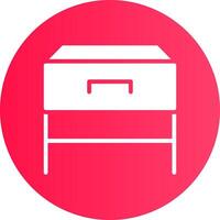 Bedside Table Creative Icon Design vector