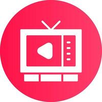 Watching TV Creative Icon Design vector