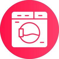 Washing Machine Creative Icon Design vector