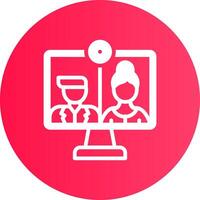 Online Interview Creative Icon Design vector