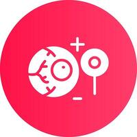 Manual Eye Examination Creative Icon Design vector