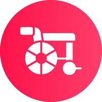 Wheelchair Creative Icon Design vector