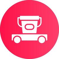 Cleaning Cart Creative Icon Design vector