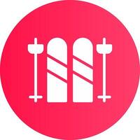 Skis Creative Icon Design vector