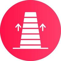 diseño de icono creativo de escalera mecánica vector