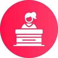 Receptionist Creative Icon Design vector