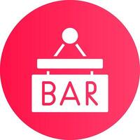 Bar Sign Board Creative Icon Design vector