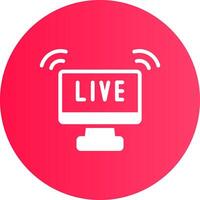 Live Streaming Creative Icon Design vector