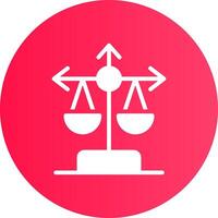 Balance Scale Creative Icon Design vector