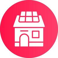 Solar House Creative Icon Design vector