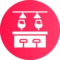 Bar Counter Creative Icon Design vector