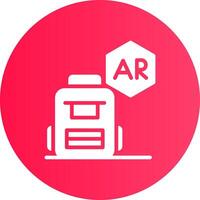 Ar Backpack Creative Icon Design vector