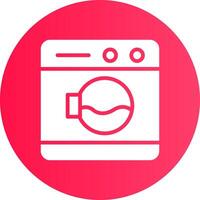 Washing Machine Creative Icon Design vector