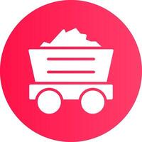 Mine Cart Creative Icon Design vector