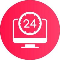 24 7 Monitoring Creative Icon Design vector