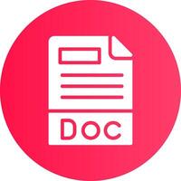 Doc File Format Creative Icon Design vector