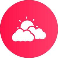 Cloudy Day Creative Icon Design vector