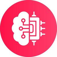 Brain Circuit Creative Icon Design vector