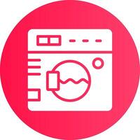 Washing Machine Creative Icon Design vector