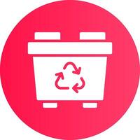 Recycling Bin Creative Icon Design vector