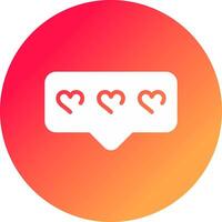 Comment Heart Creative Icon Design vector