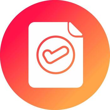 Valid Document Creative Icon Design vector