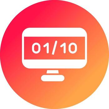 Binary Code Creative Icon Design vector