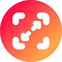 Glyph Gradient Circle Design vector