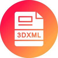 3DXML Creative Icon Design vector
