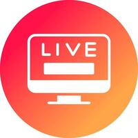 Live TV Creative Icon Design vector