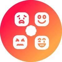 Perceiving Emotions Creative Icon Design vector