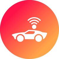 Self Driving Vehicle Creative Icon Design vector