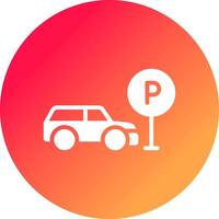 Taxi Parking Creative Icon Design vector