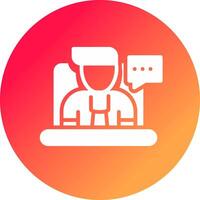 Online Interview Creative Icon Design vector