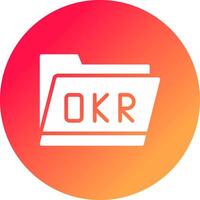 okr carpeta creativo icono diseño vector