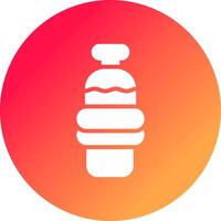 Water Bottle Creative Icon Design vector