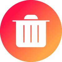 Trash Bin Creative Icon Design vector