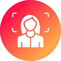 Facial Recognition Creative Icon Design vector