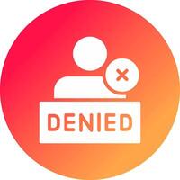 Denied Creative Icon Design vector